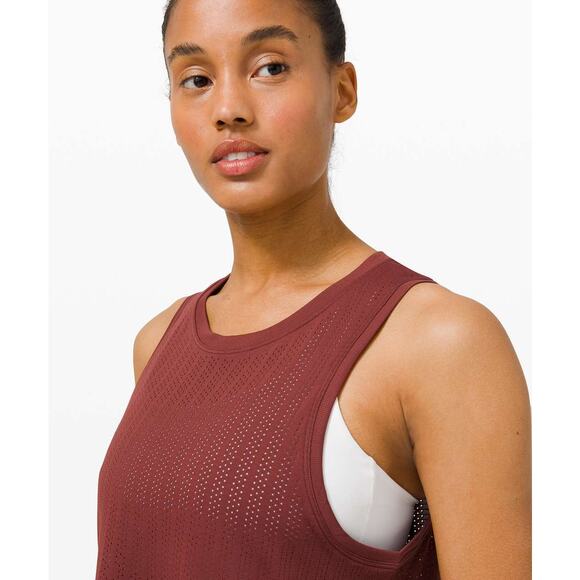 LULULEMON Women's Train to Be Tank Top *Stripe In Rain Stripe Savannah - Picture 5 of 9